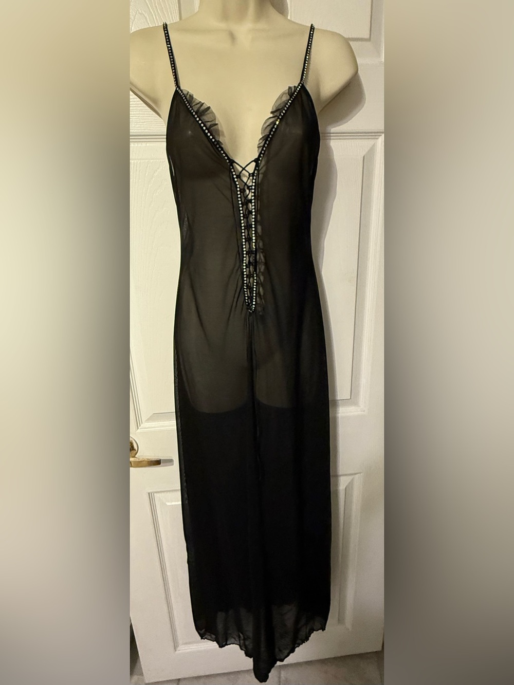 Janet Reger Euro vintage 60’s/70’s EXTREMELY RARE tie front sheer lingerie sz 34